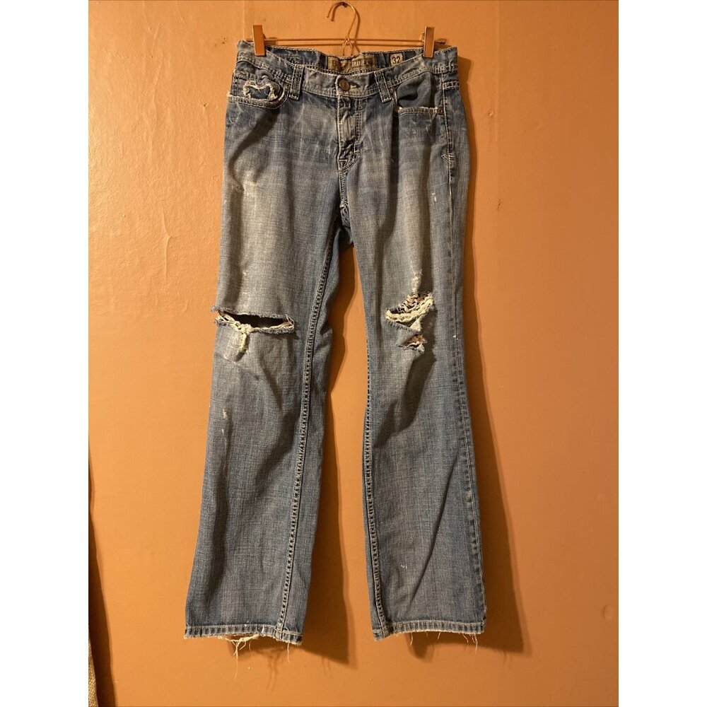 BKE Buckle Denim Brayden Men's Blue Jeans Distressed 32 X 32